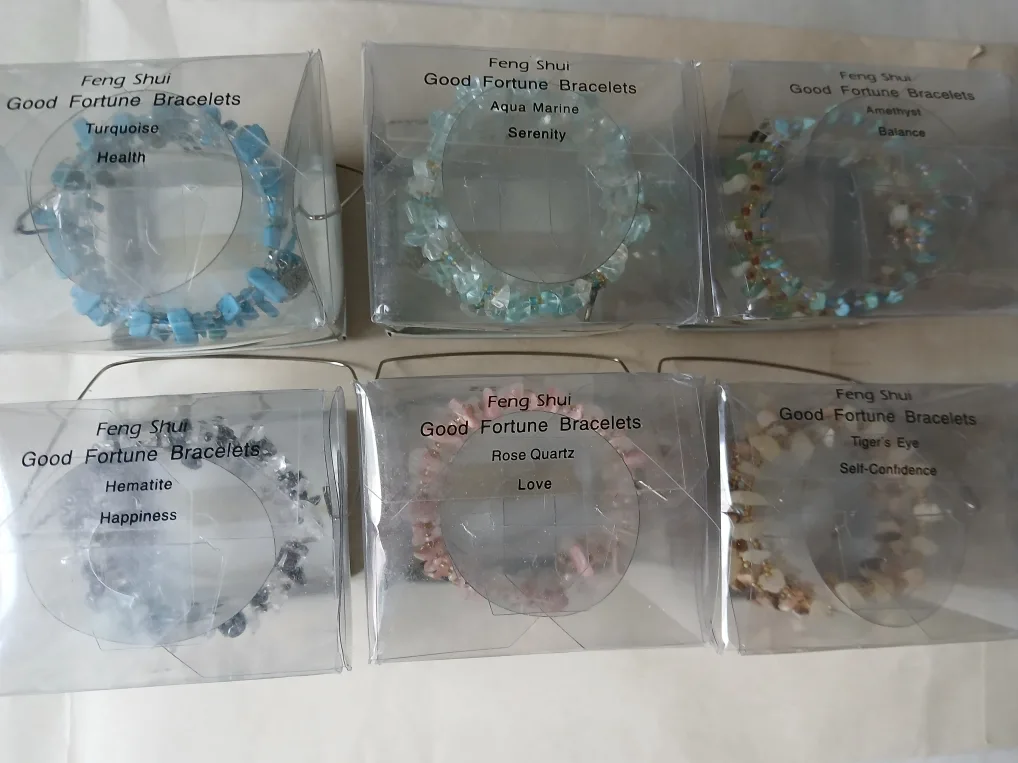 Giftable! 6 boxes Feng Shui Good Fortune Bracelets. $5 EA FIRM. image indicator(5)