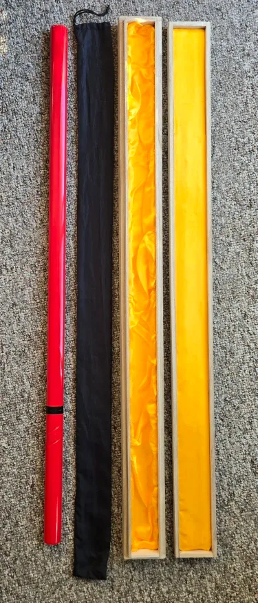 Red Katana Sword with Wooden Box thumbnail