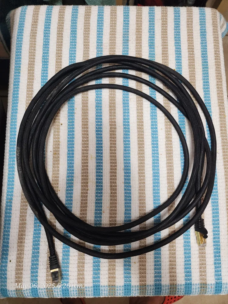 Black Ethernet Cable 15ft solid wire thumbnail