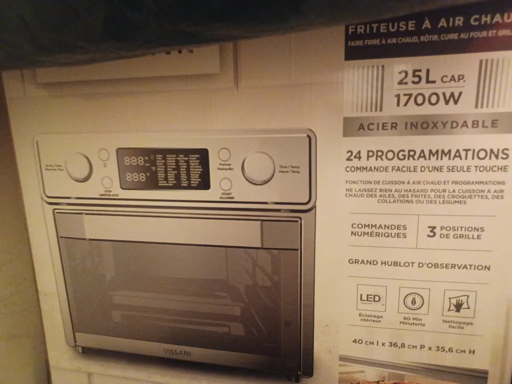 Vissani 25L Air Fryer Oven - Stainless Steel thumbnail