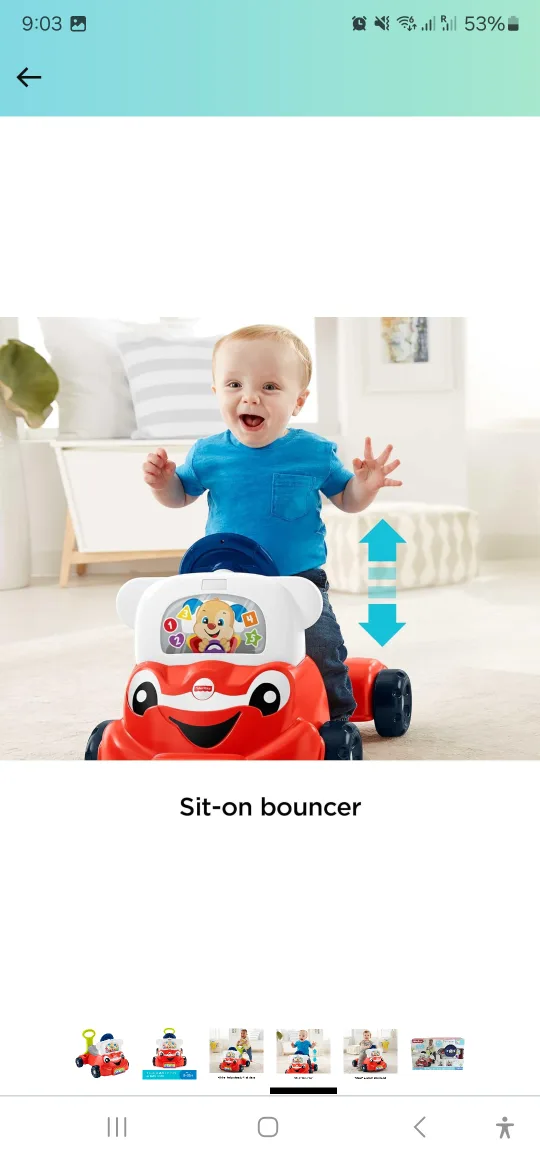 Brand  New Fisher-Price 3-in-1 Smart Car image indicator(6)