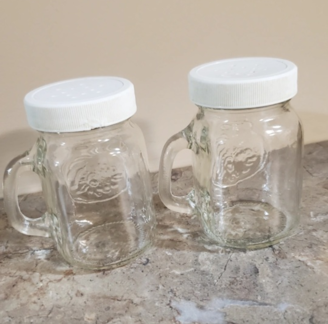 Vintage Golden Harvest Mason Jar Salt & Pepper Shakers - photo 2