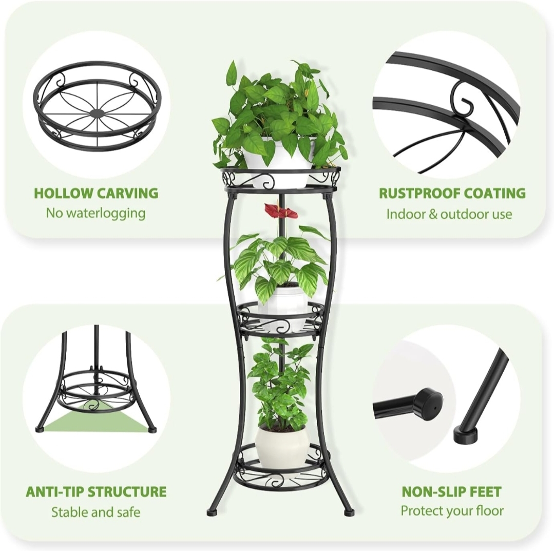 3-Tier Metal Plant Stand - Indoor/Outdoor - photo 3