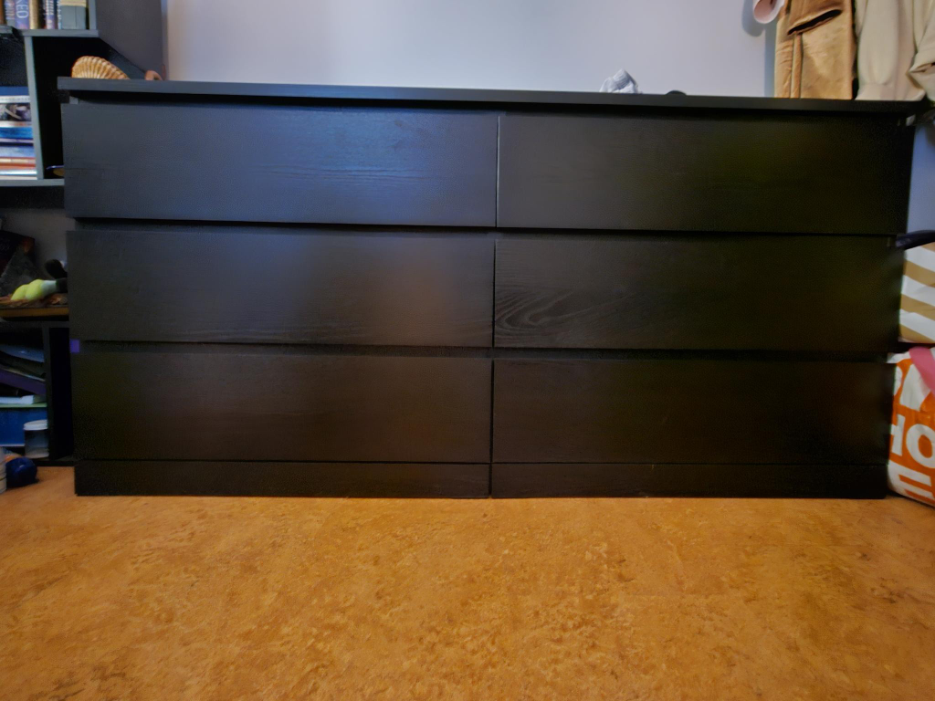 IKEA Hemnes Black-Brown 6-Drawer Dresser