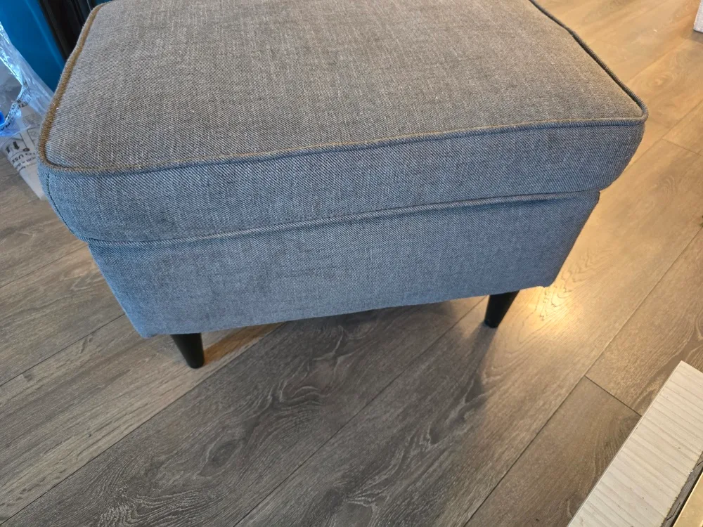 Grey Upholstered Ottoman thumbnail