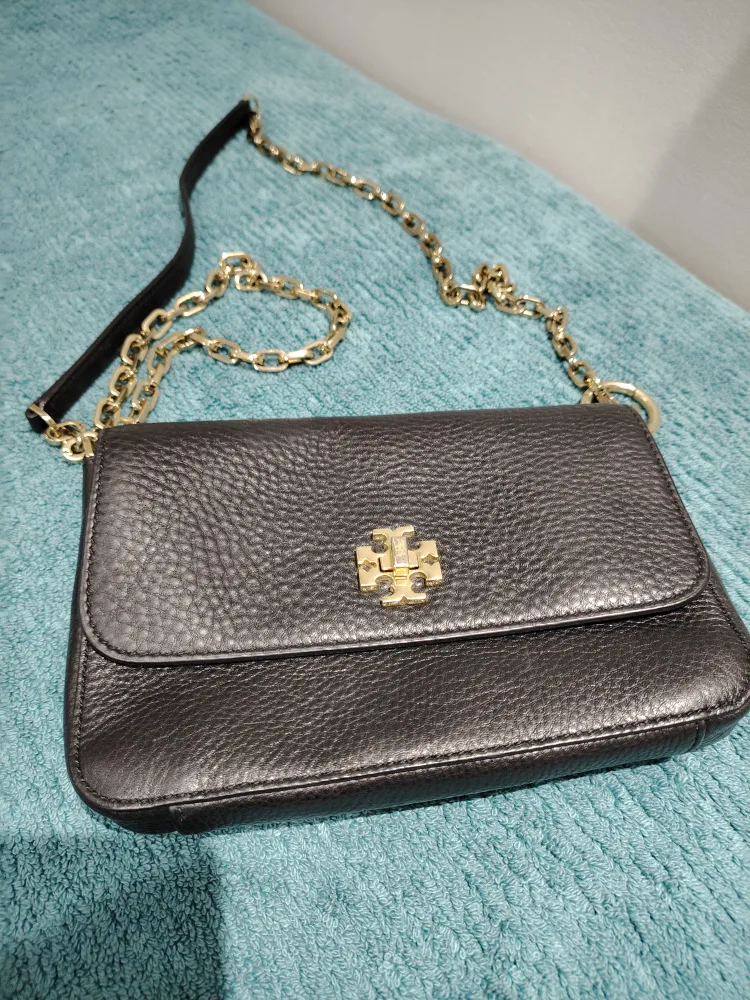 Tory Burch Black Leather Chain Crossbody Bag image indicator(2)