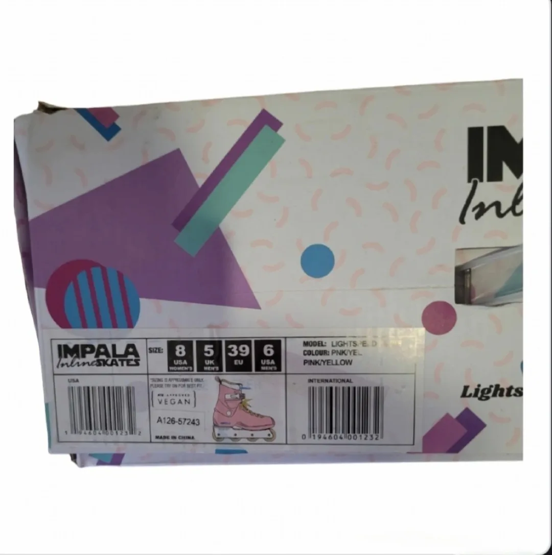 (NEW) IMPALA LIGHTSPEED INLINE PINK ROLLERBLADES ( Size US 8) image indicator(3)