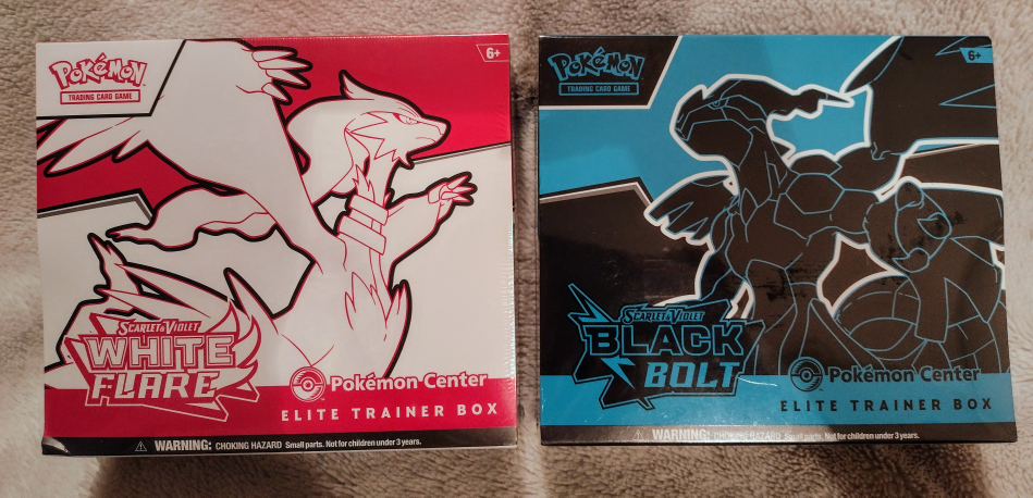 Pokemon Center Black Bolt White Flare ETBs