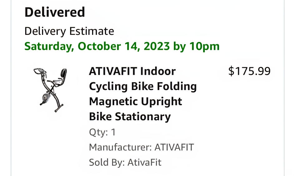 ATIVAFIT Indoor Cycling Bike - Folding, Magnetic, Upright - photo 5