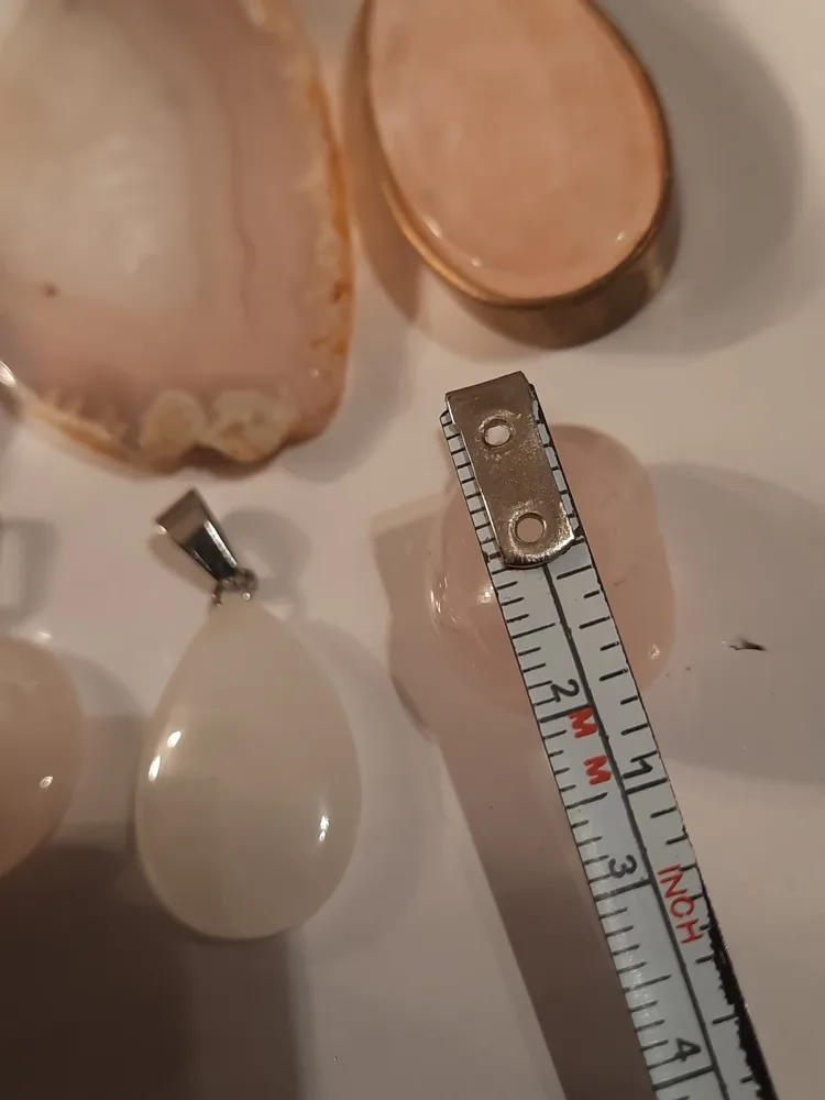 Rose Quartz & Agate Pendants, Various Sizes image indicator(8)