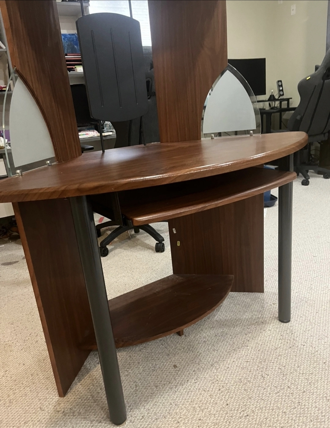 Corner Computer Desk with Shelves
