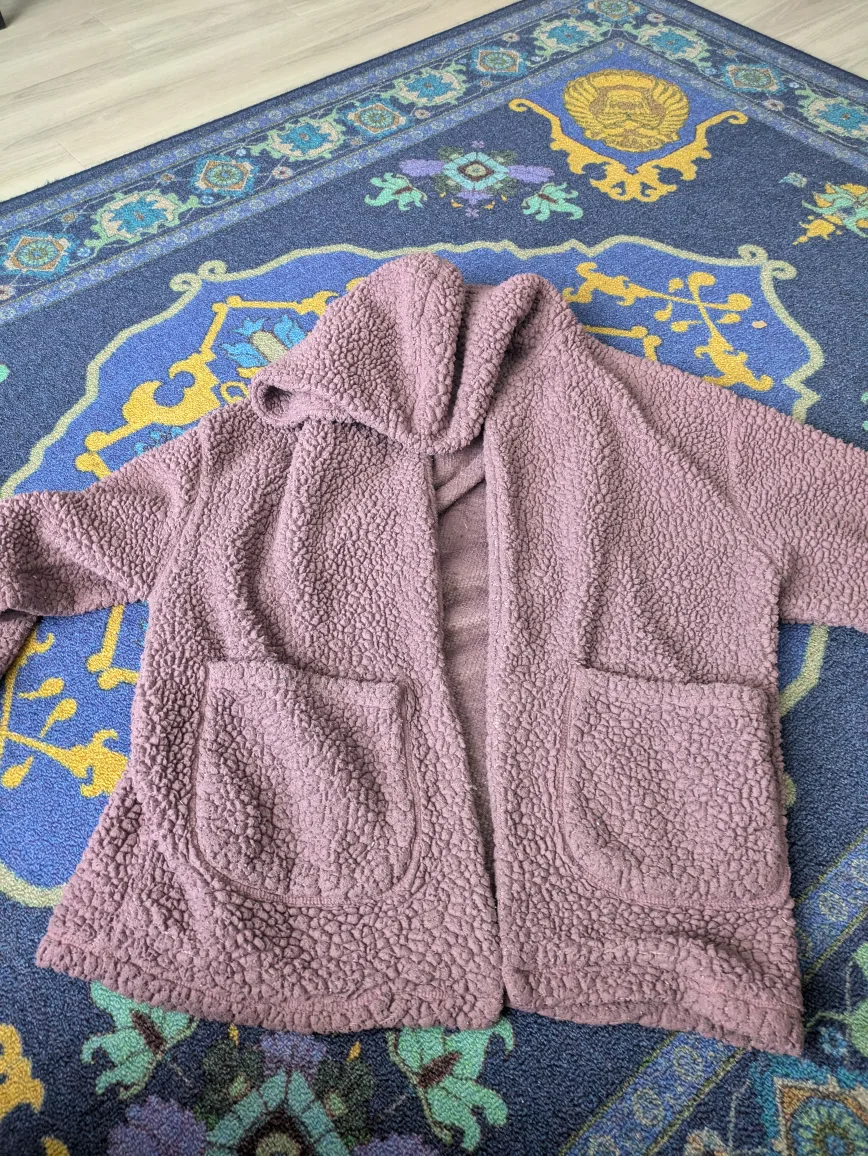 AE Sherpa Hooded Cardigan - Size L thumbnail