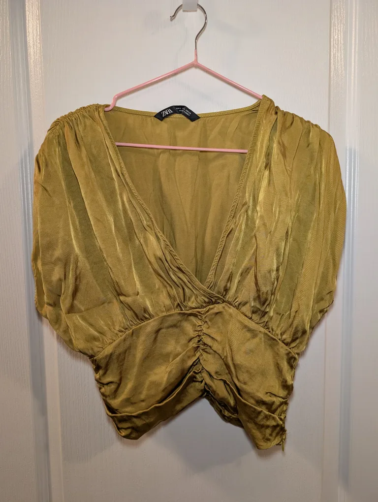 Zara Gold Blouse - Size Small thumbnail