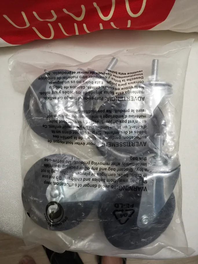 Set of 4 Black Caster Wheels - New in Package thumbnail