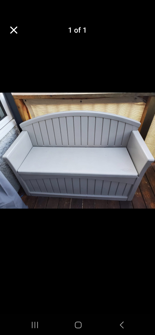Suncast Outdoor Patio Storage Seat Bench
