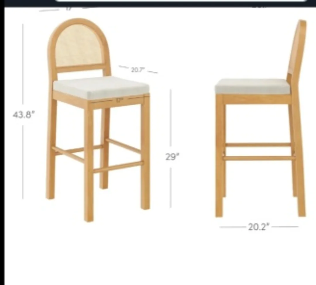 🇨🇦Nathan James Bailey Bar Stool - Oak Finish image indicator(4)