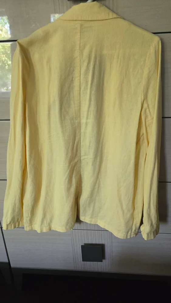 Forever 21 Yellow Linen Blazer - Size L image indicator(3)