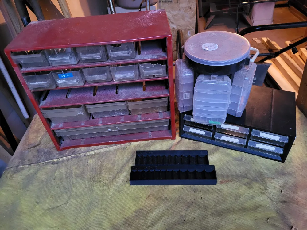 Red & Black Hardware Storage Drawers thumbnail