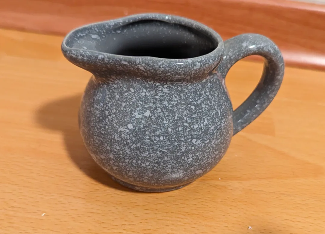 Speckled Grey Ceramic Creamer Pitcher thumbnail