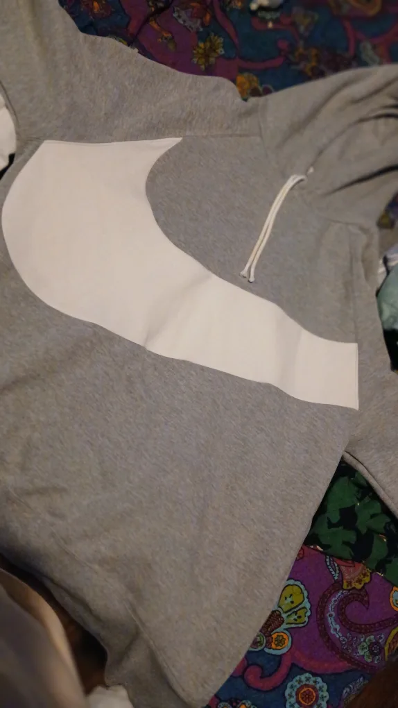 Nike Gray Hoodie with White Logo thumbnail