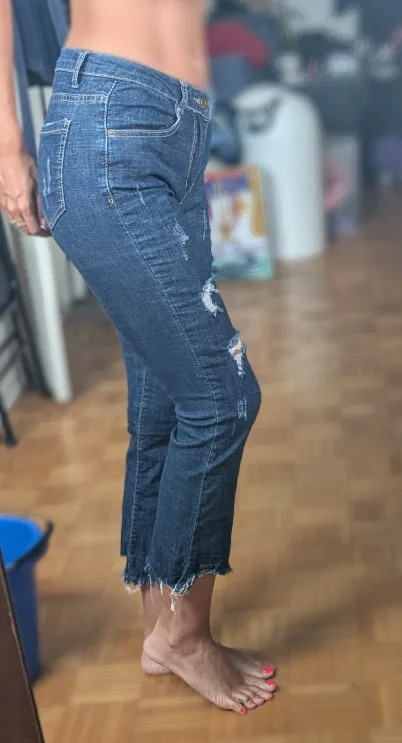 Two Pairs of Distressed Denim Jeans both $5 image indicator(6)