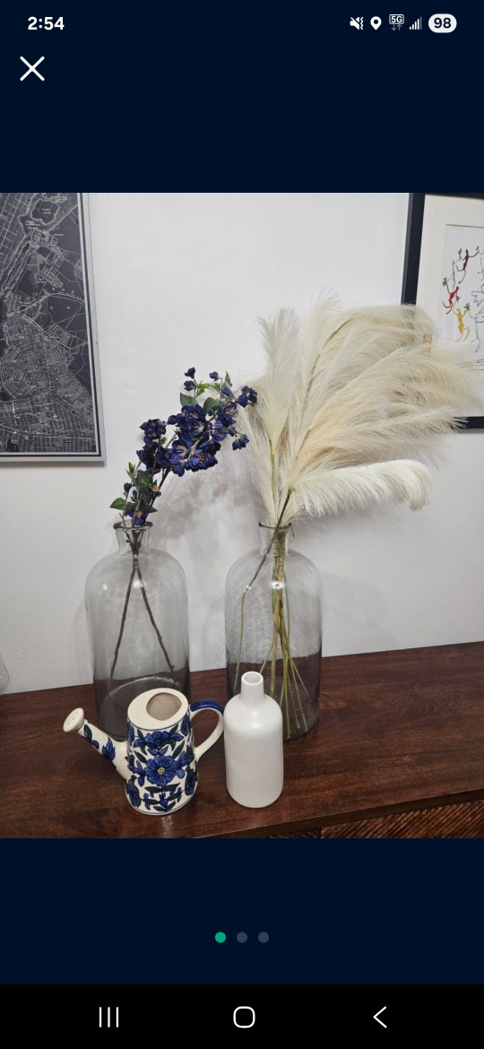 2 oversized aphotecary Decorative Glass Vase