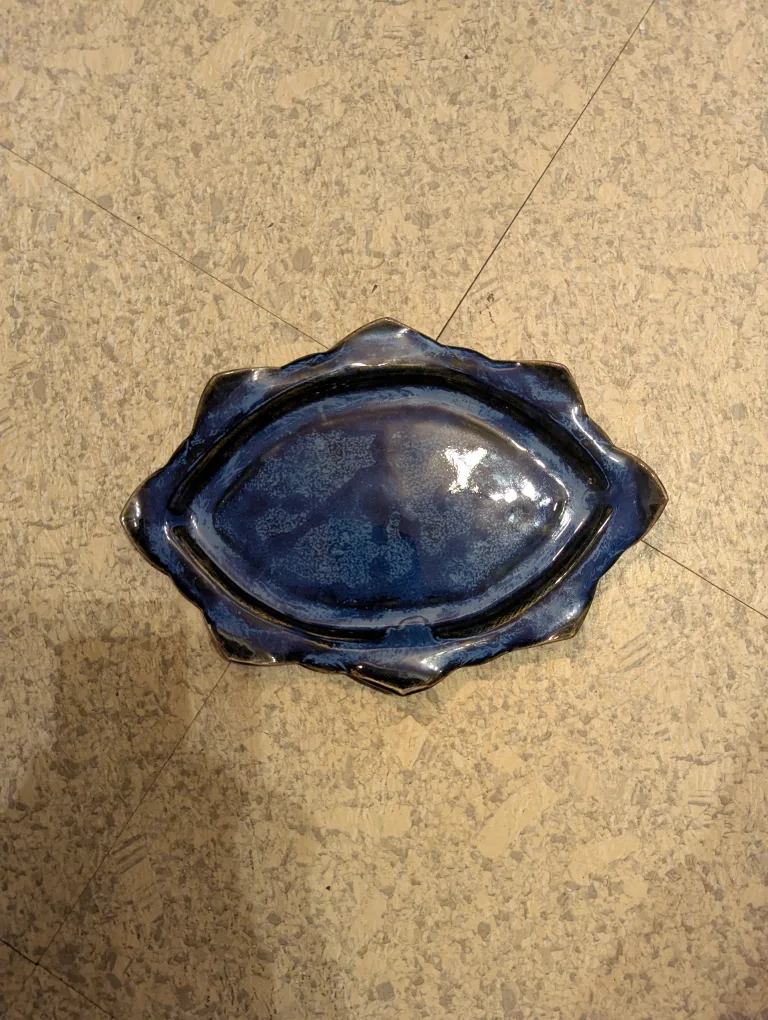 Muskoka bay pottery Blue Ceramic Decorative Tray thumbnail