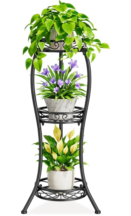 3-Tier Metal Plant Stand - Indoor/Outdoor