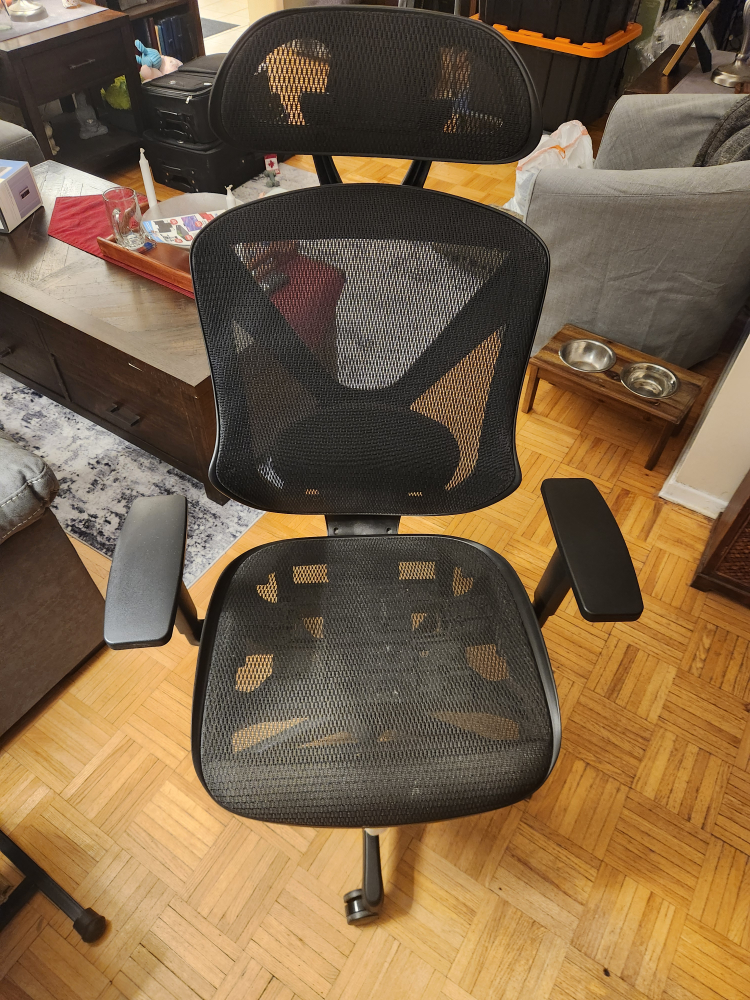 Corner Desk with Shelves & Mesh Office Chair - photo 4