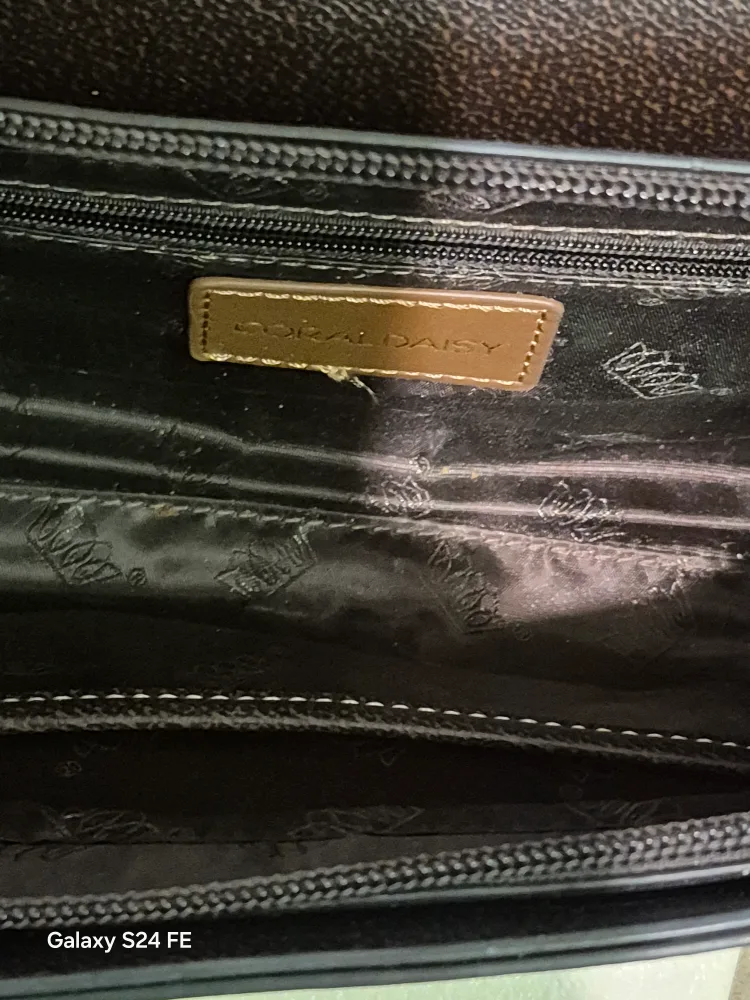 Patterned Crossbody Bag with Striped Strap image indicator(7)