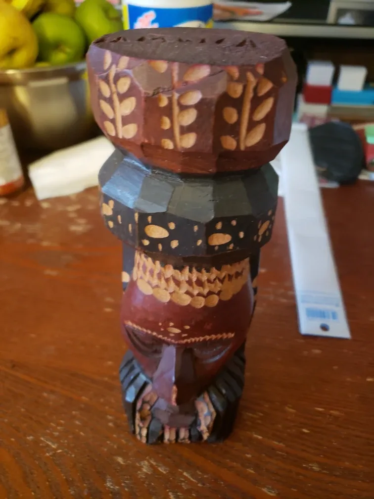 Hand Carved Jamaican Wood Totem 🇨🇦 image indicator(2)