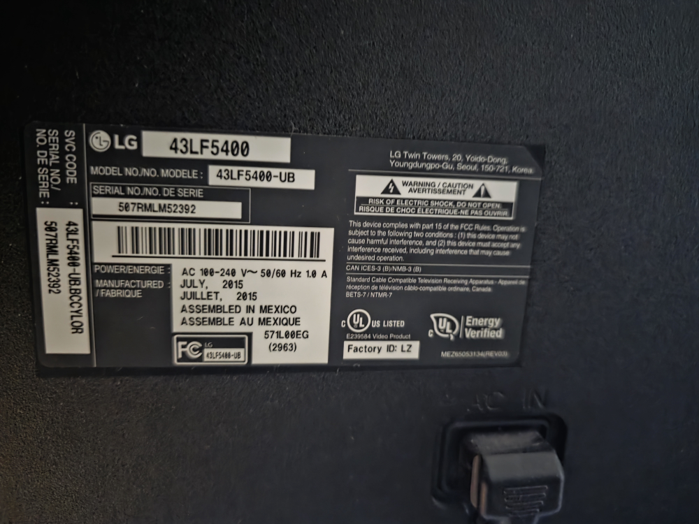 LG 43LF5400 43" Full HD 1080p LED TV - photo 3