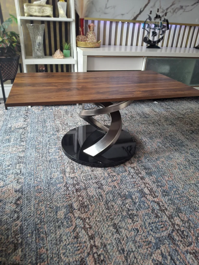 Modern Coffee Table - Wood & Metal thumbnail