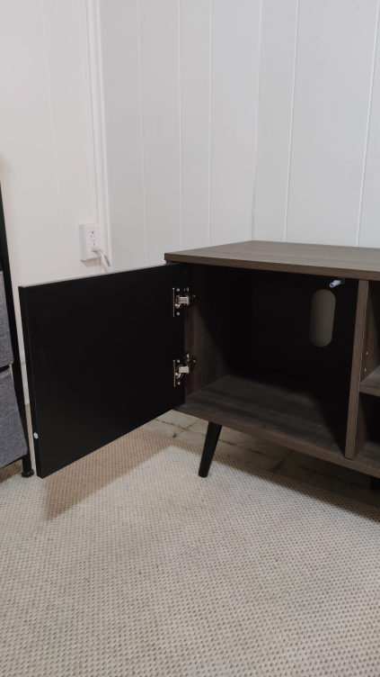 ✨Moving Sale✨ Faux Wood TV Stand with Storage - photo 3