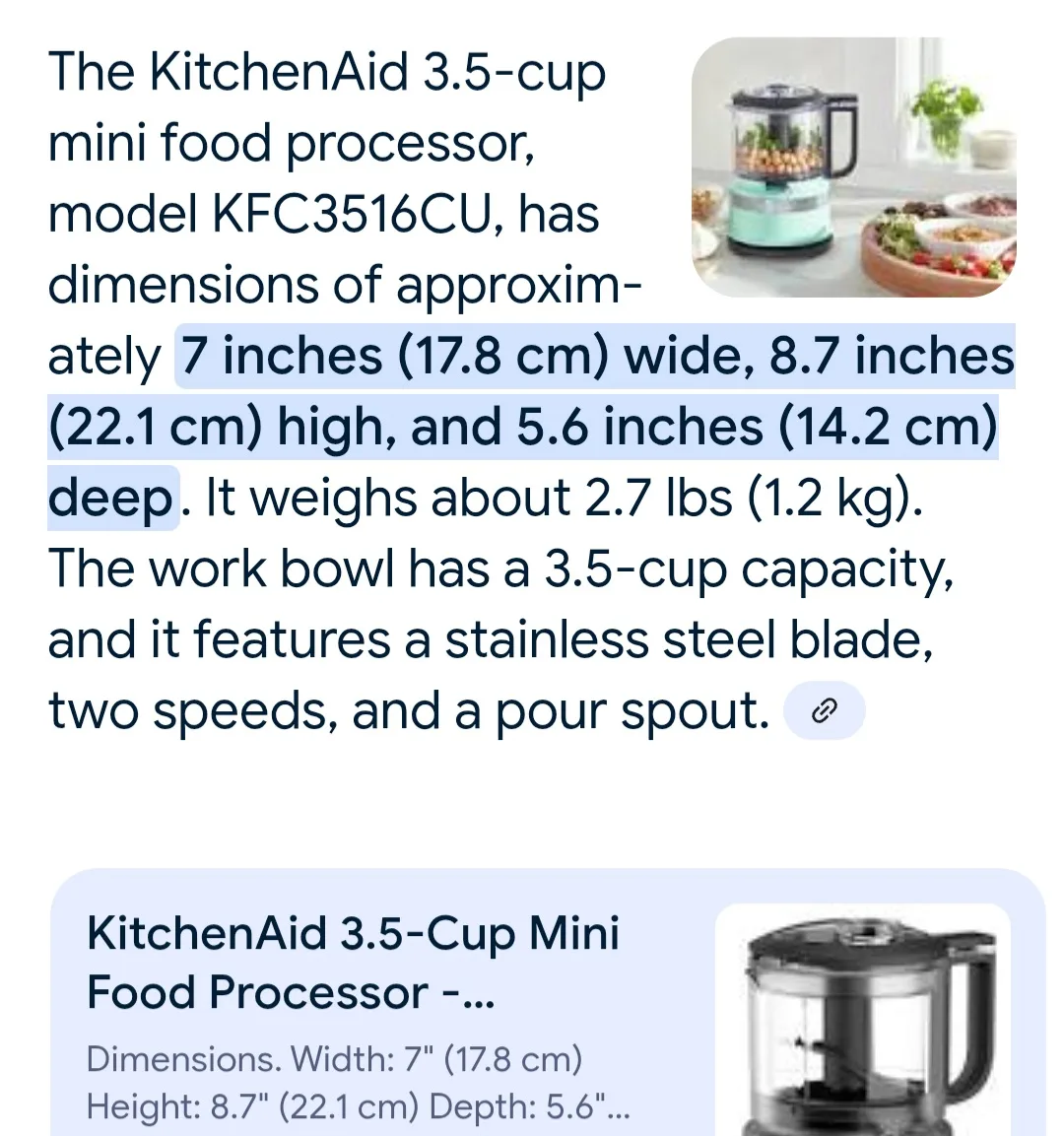 🇨🇦KitchenAid Mini Food Processor 3.5 Cup - New in Box image indicator(2)