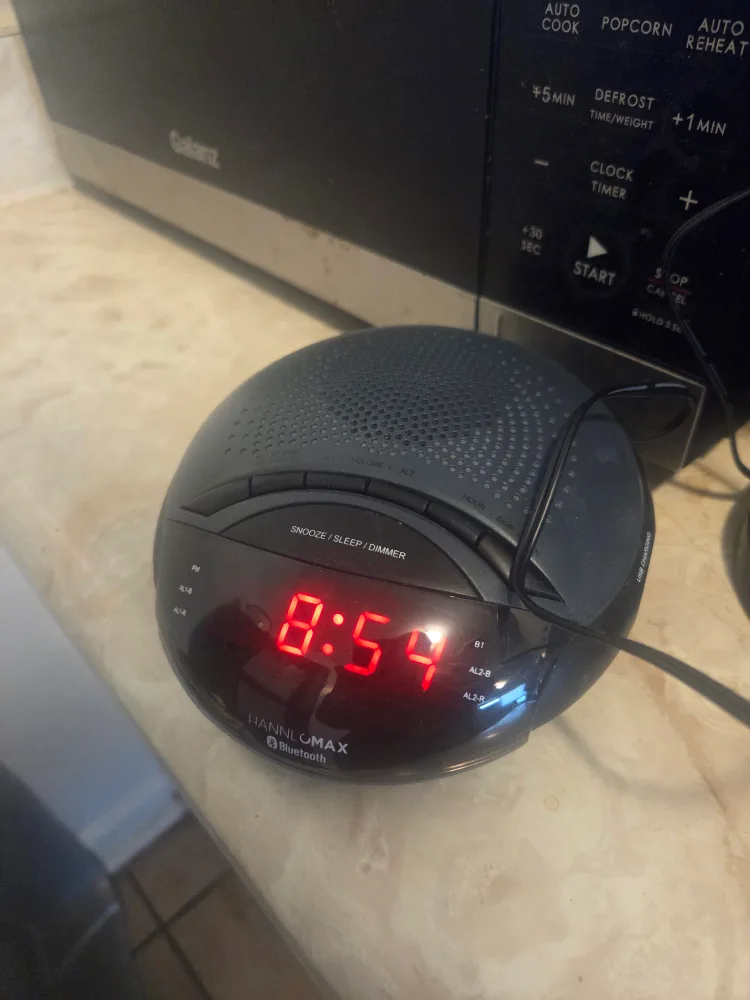 Hannlomax Alarm Clock Radio w/ USB Charging & Bluetooth thumbnail