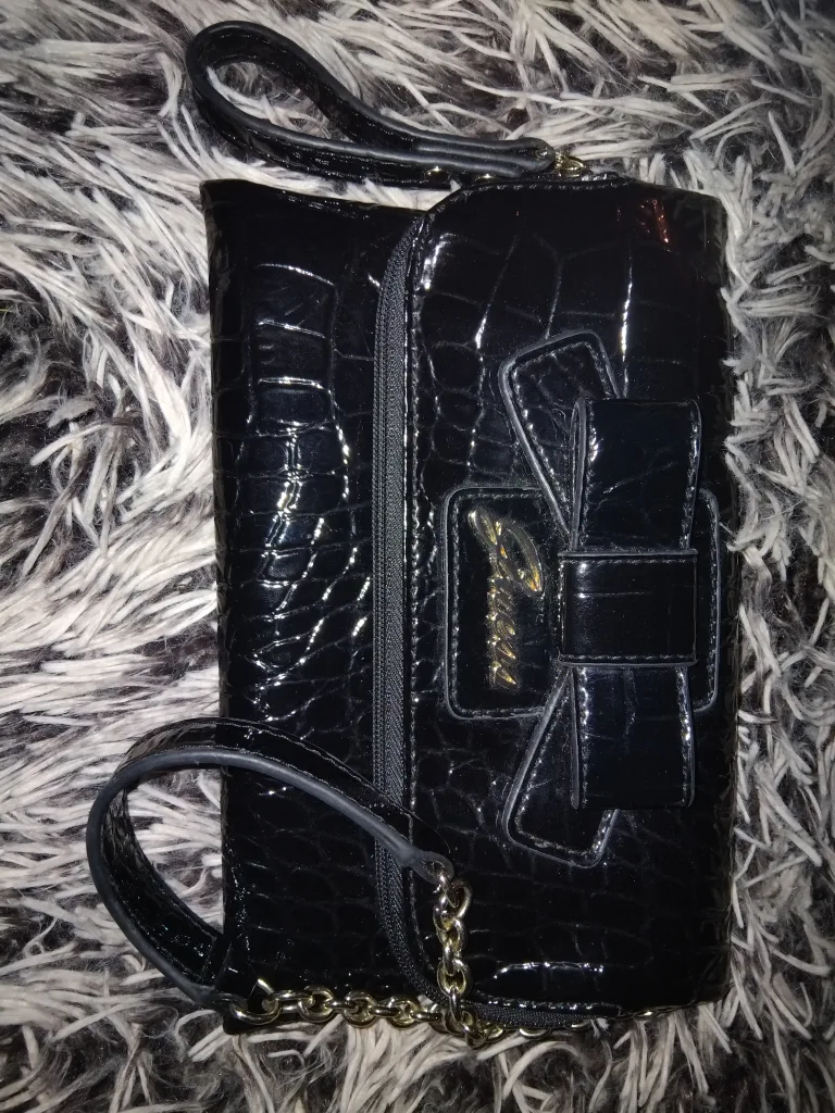Guess Black Clutch with Chain thumbnail
