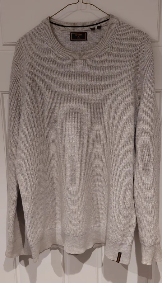 Light grey cotton sweater SuperDry thumbnail