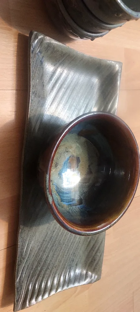 Handmade Ceramic Bowl and Plate Set image indicator(2)