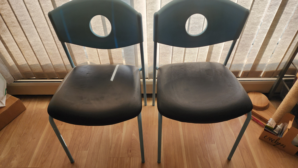 Light Blue Chair with Black Seat - photo 2