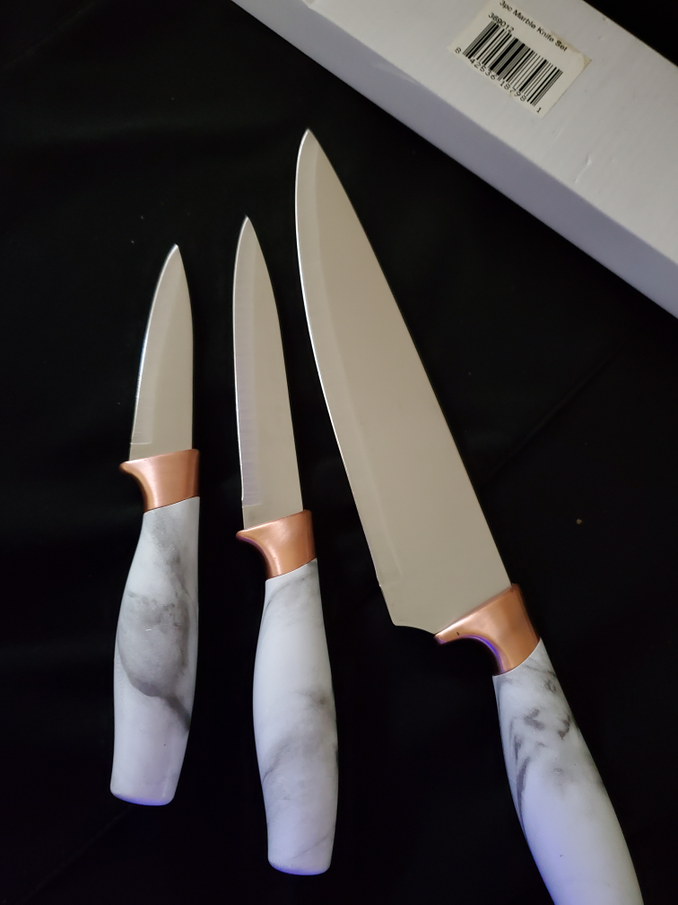 3pc Marble Knife Set - New in Box! - photo 3