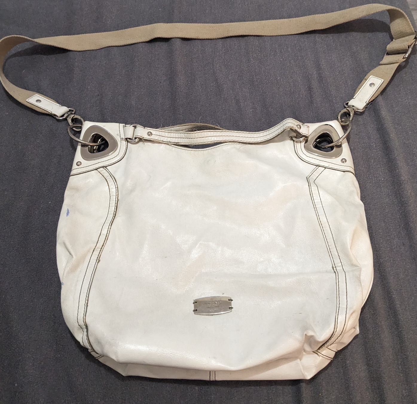 Nine West White Leather Purse Crossbody - photo 2