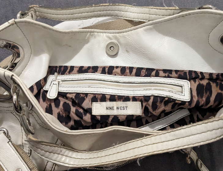 Nine West White Leather Purse Crossbody - photo 4