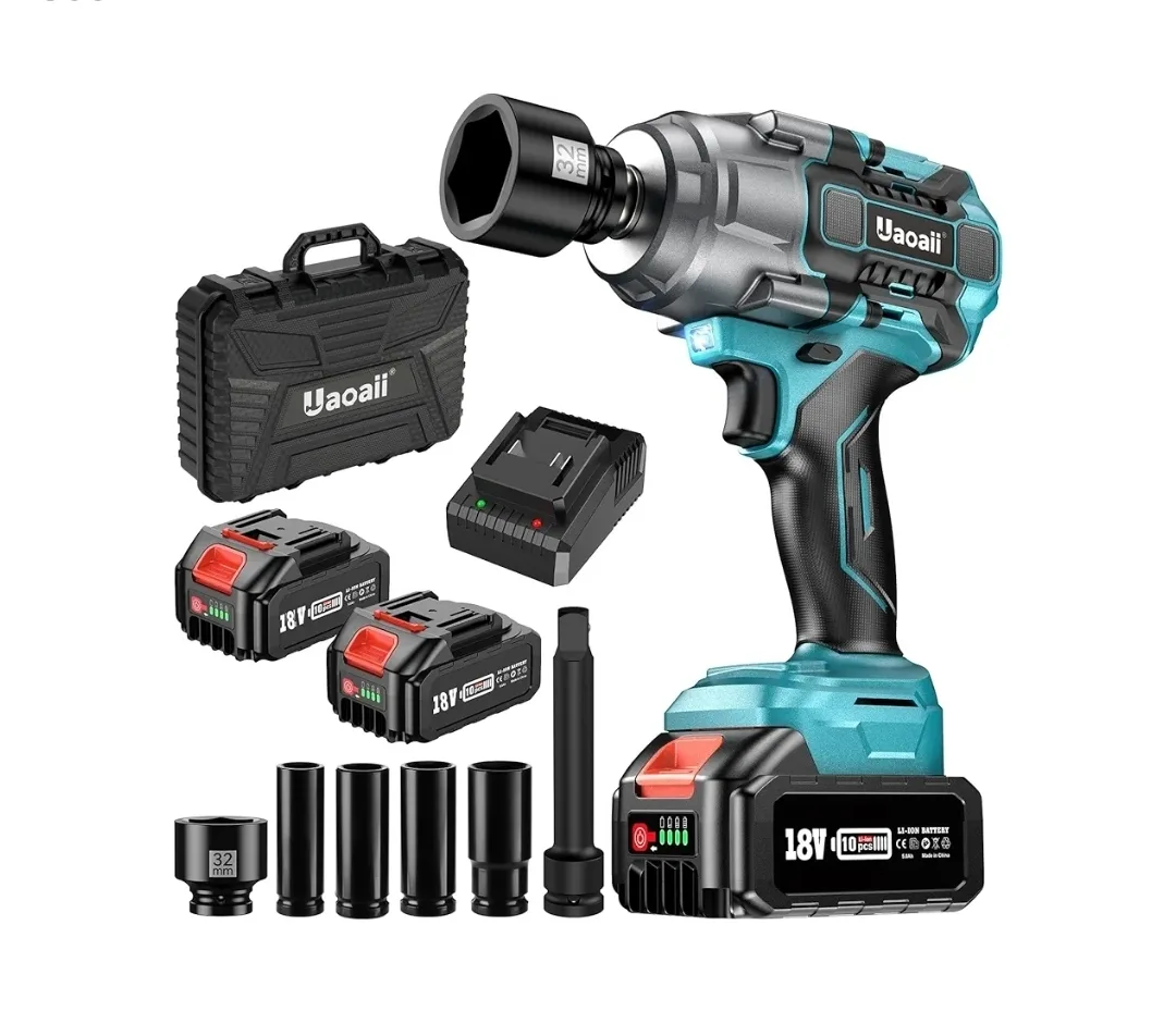 Uaoaii IW810 1300Nm Cordless Impact Wrench Kit | 1/2” 960Ft-Lbs thumbnail