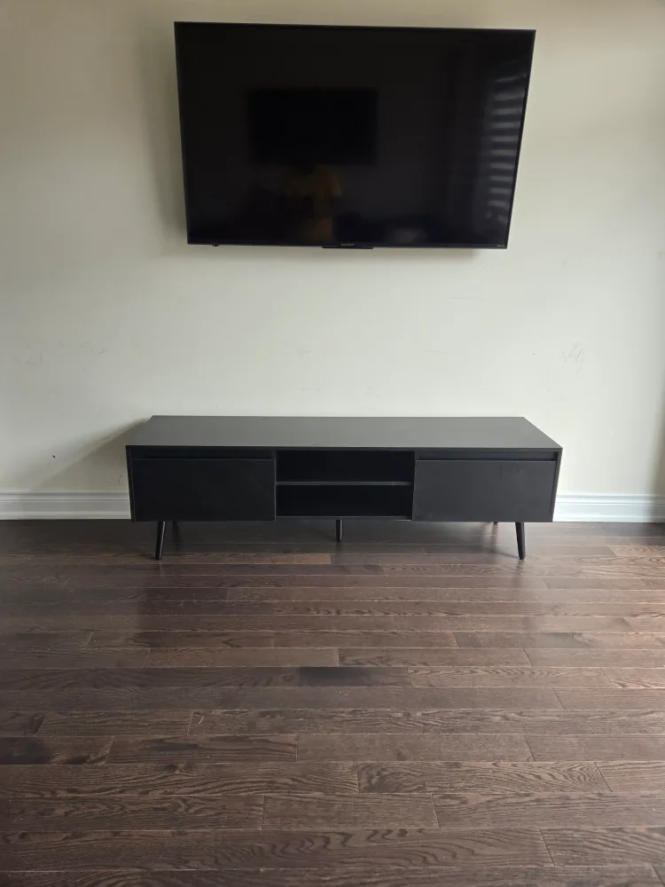 Black TV Stand unopened box store sale thumbnail