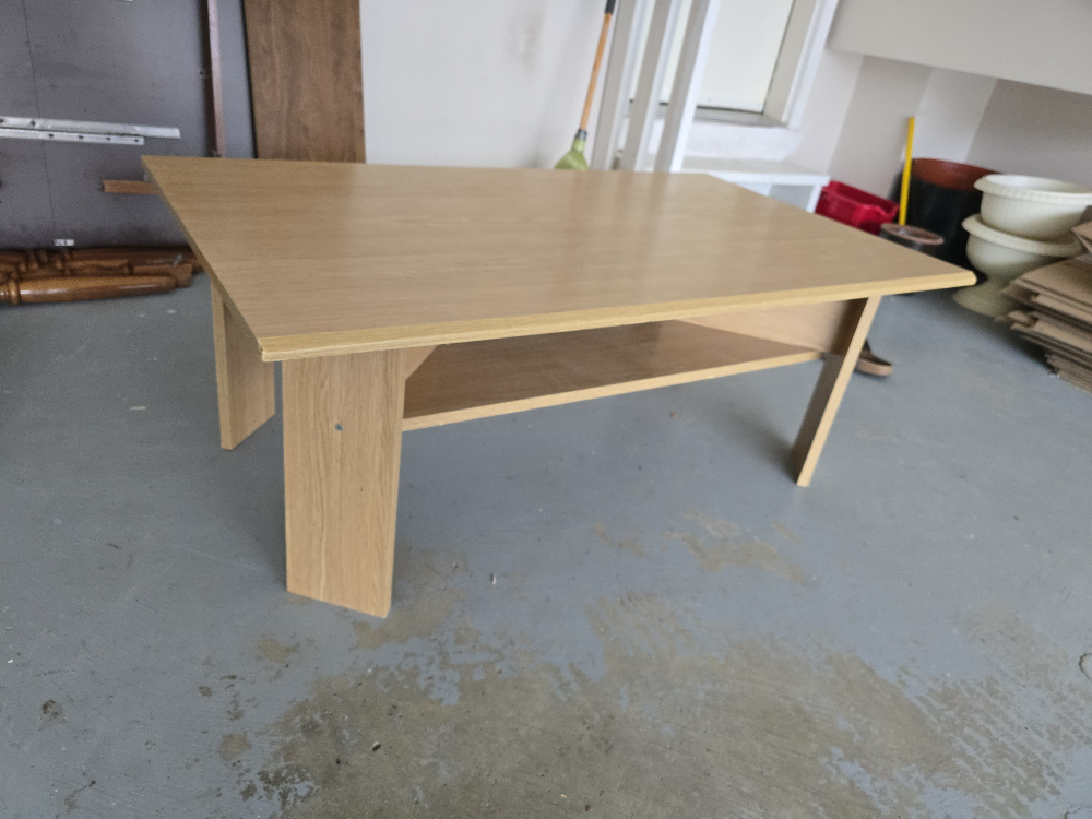Wooden Table with Shelf