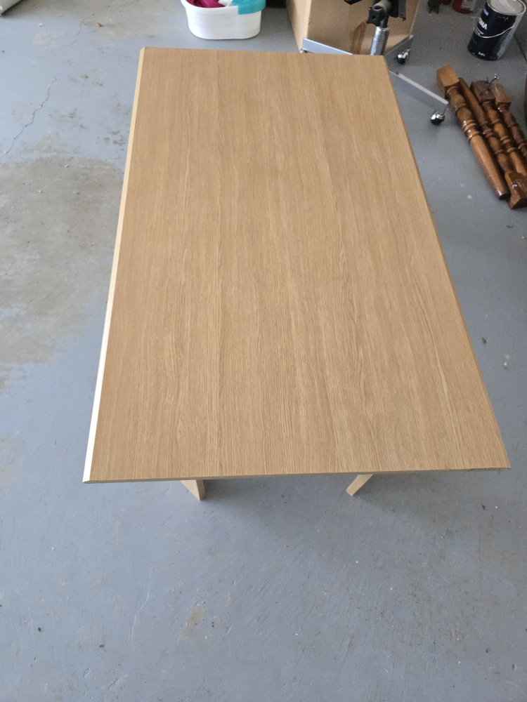 Wooden Table with Shelf - photo 2