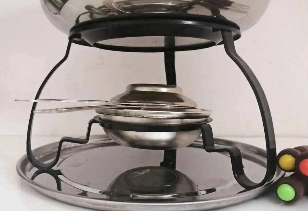 Stainless Steel Fondue Set ~ Retro ~ 1970s Kitchen image indicator(4)