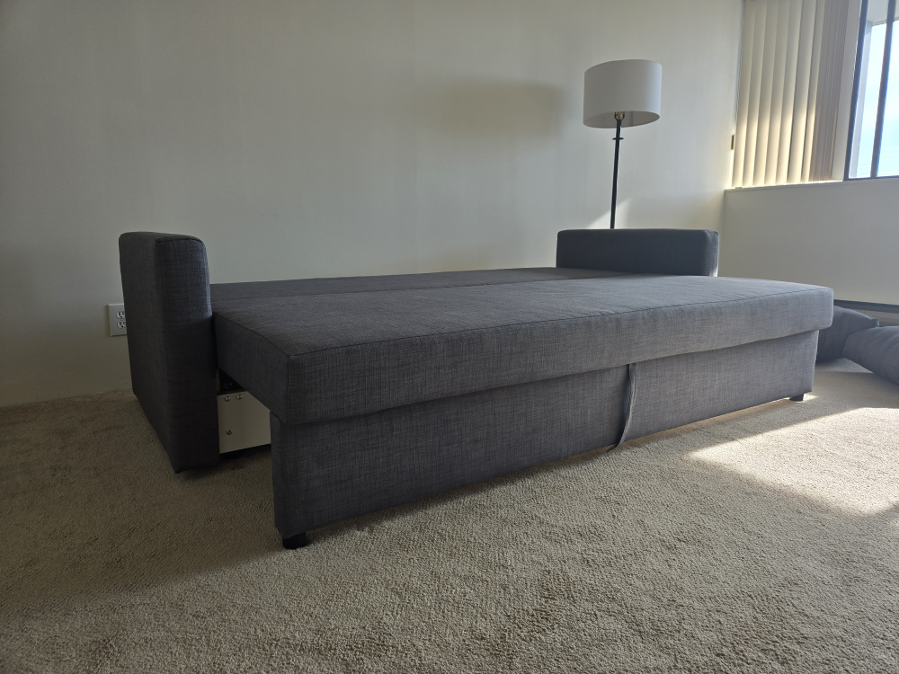 Grey Sofa Bed with Storage - photo 5