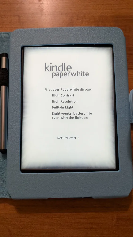 Kindle Paperwhite (7th Gen) with case & stylus thumbnail